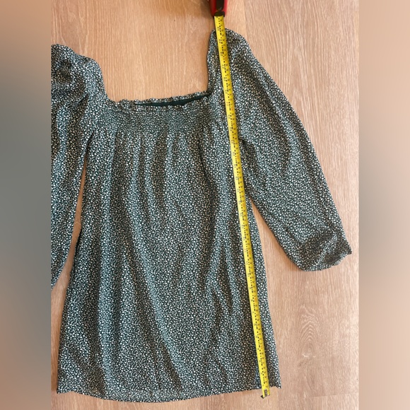 Abercrombie Long puff sleeves square neck cottage goblin core dress Small petite - Picture 9 of 12